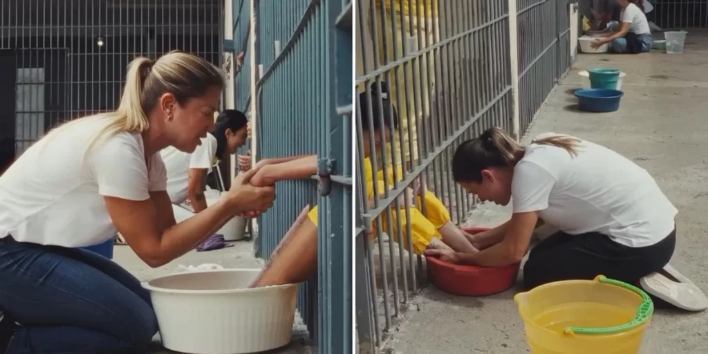 Cristãs lavam os pés de detentas, servem a Ceia e promovem batismos em prisões femininas: “O amor não pergunta quem merece, mas quem precisa”