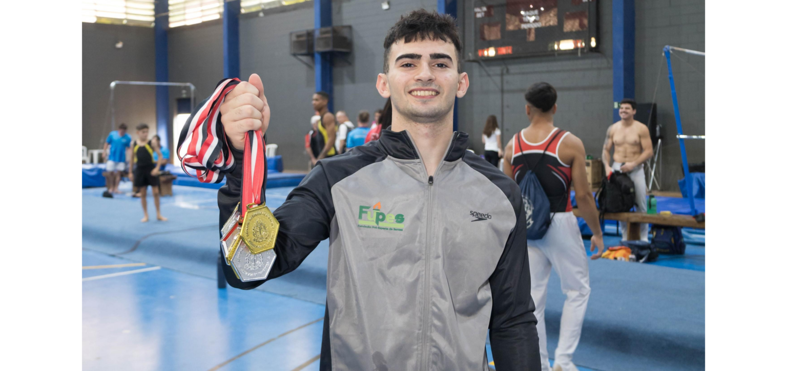 Ginasta argentino aproveita férias no Brasil e ganha oito medalhas nos Jogos Abertos