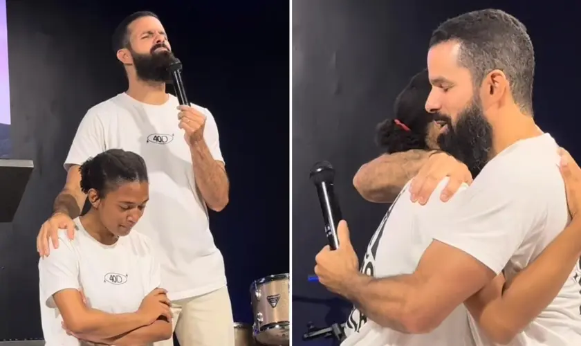 Pastor doa dízimos e ofertas a jovem órfã e emociona igreja no interior da Bahia