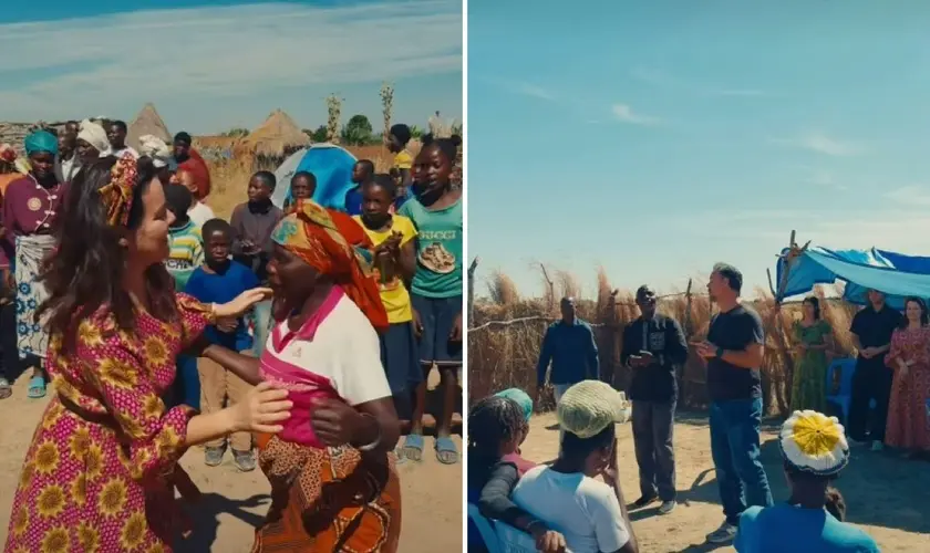 Família visita aldeia do povo Nganguela e testemunha transformação espiritual marcada por louvores, fé e gratidão